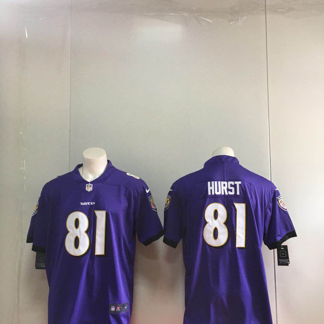 Men Baltimore Ravens #81 Hurst Purple Nike Vapor Untouchable Limited Playe NFL Jerseys->denver broncos->NFL Jersey